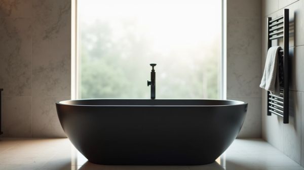 Mitigeur de baignoire noir : allier design et robustesse dans la salle de bain