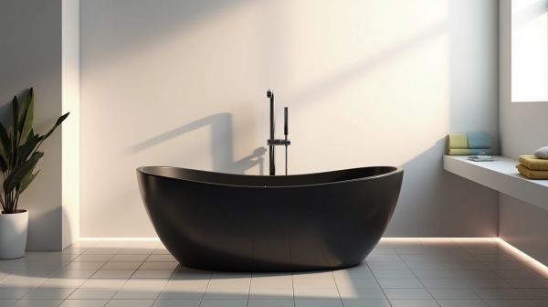 Mitigeur de baignoire noir : allier design et robustesse dans la salle de bain