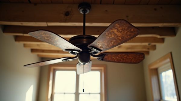 Un ventilateur plafond vintage alliant style et performance